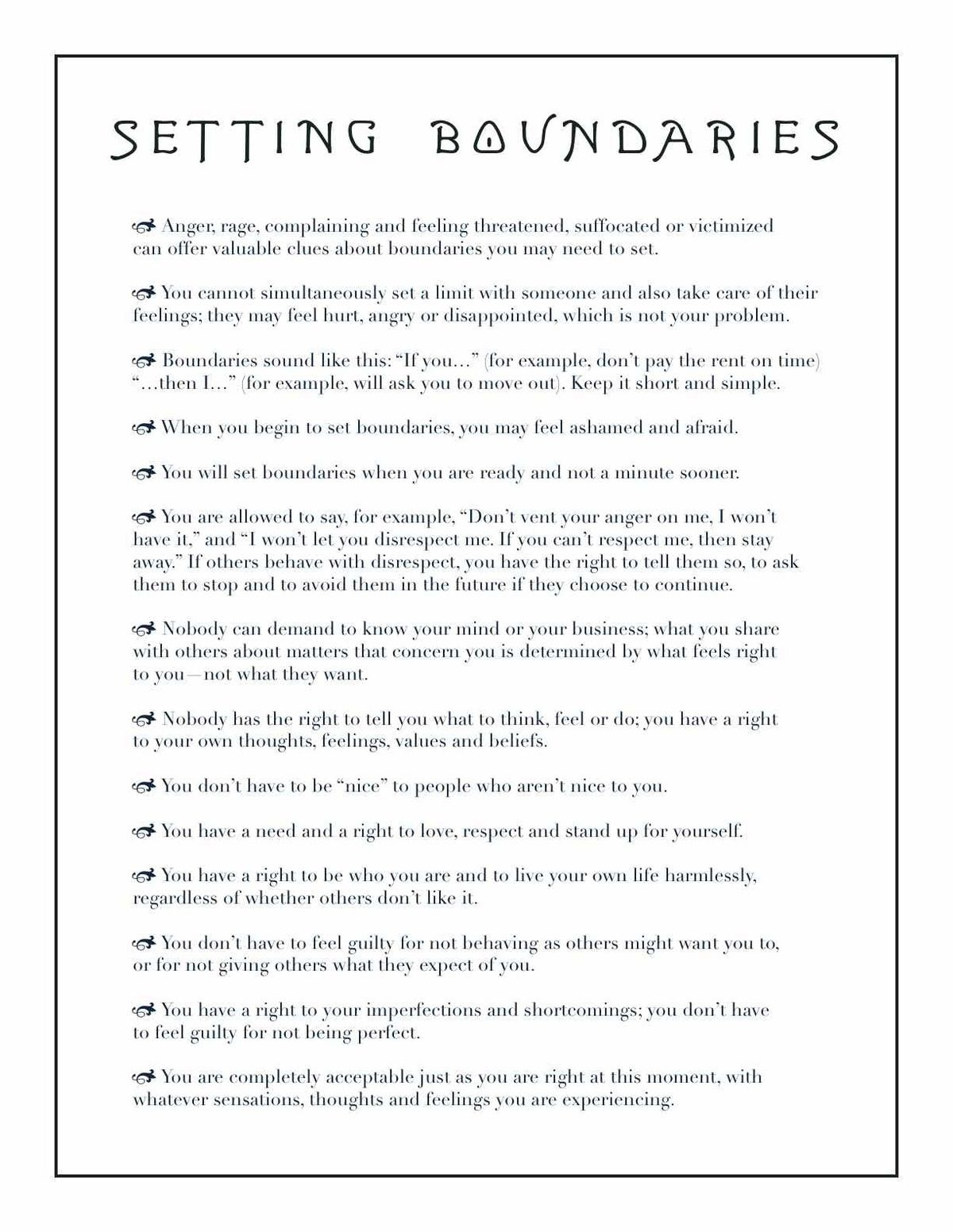 Free Printable Setting Boundaries Worksheet Dev onallcylinders