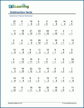 Free Printable Simple Subtraction Worksheet Worksheets Library