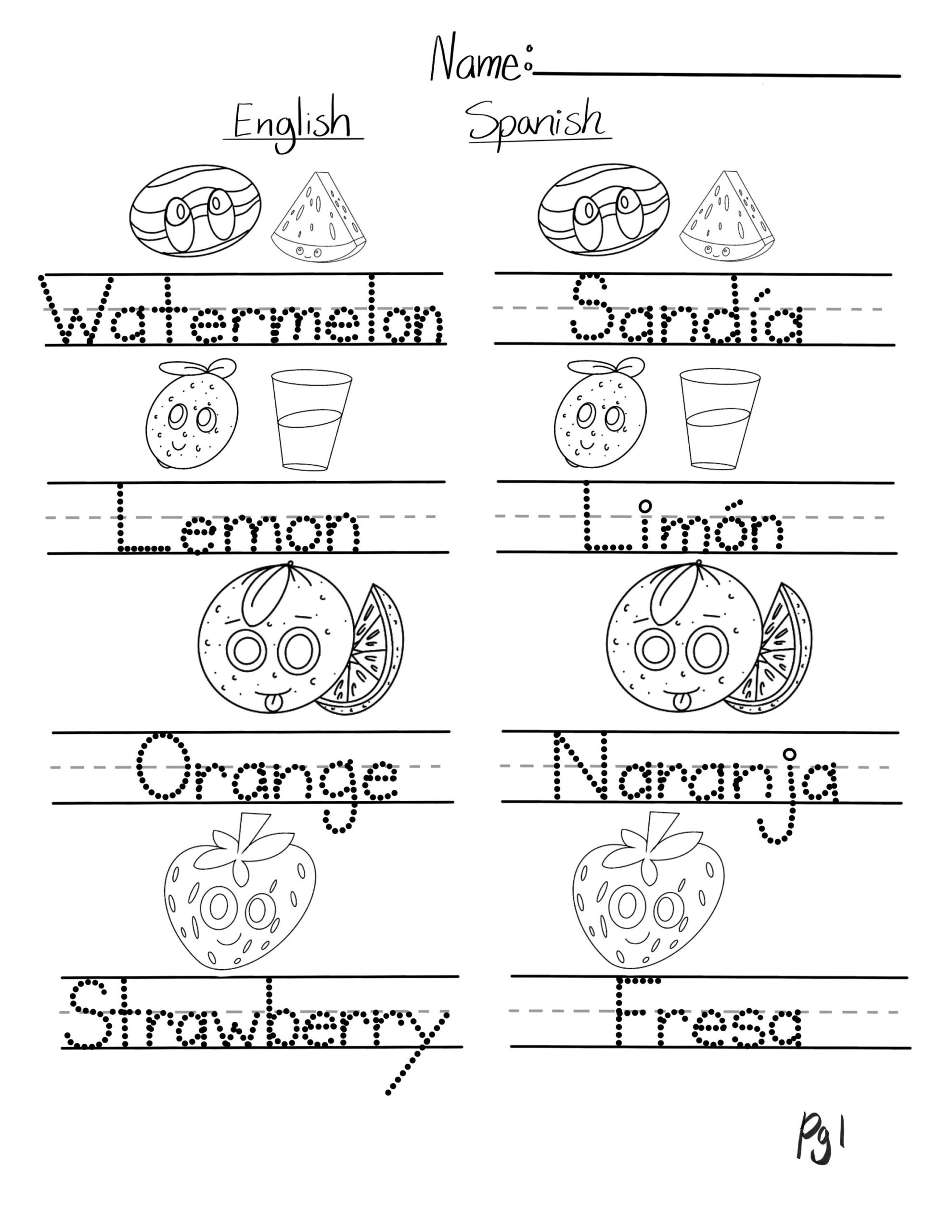 Free Printable Spanish Worksheets Worksheets Library
