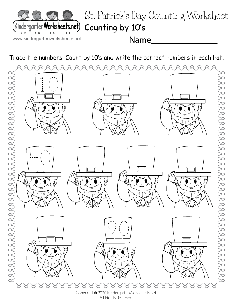 Free Printable St Patrick 39 s Day Counting Worksheet