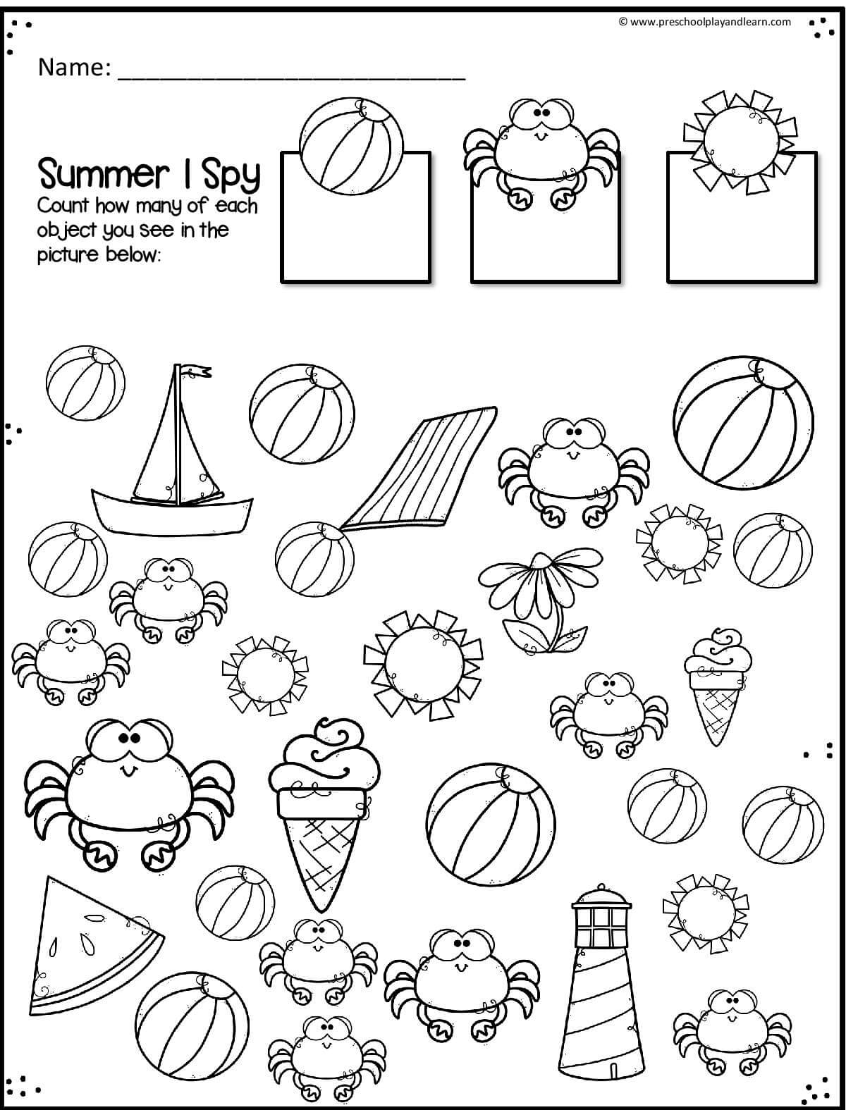 Free Printable Summer Worksheets Printable Calendars AT A GLANCE