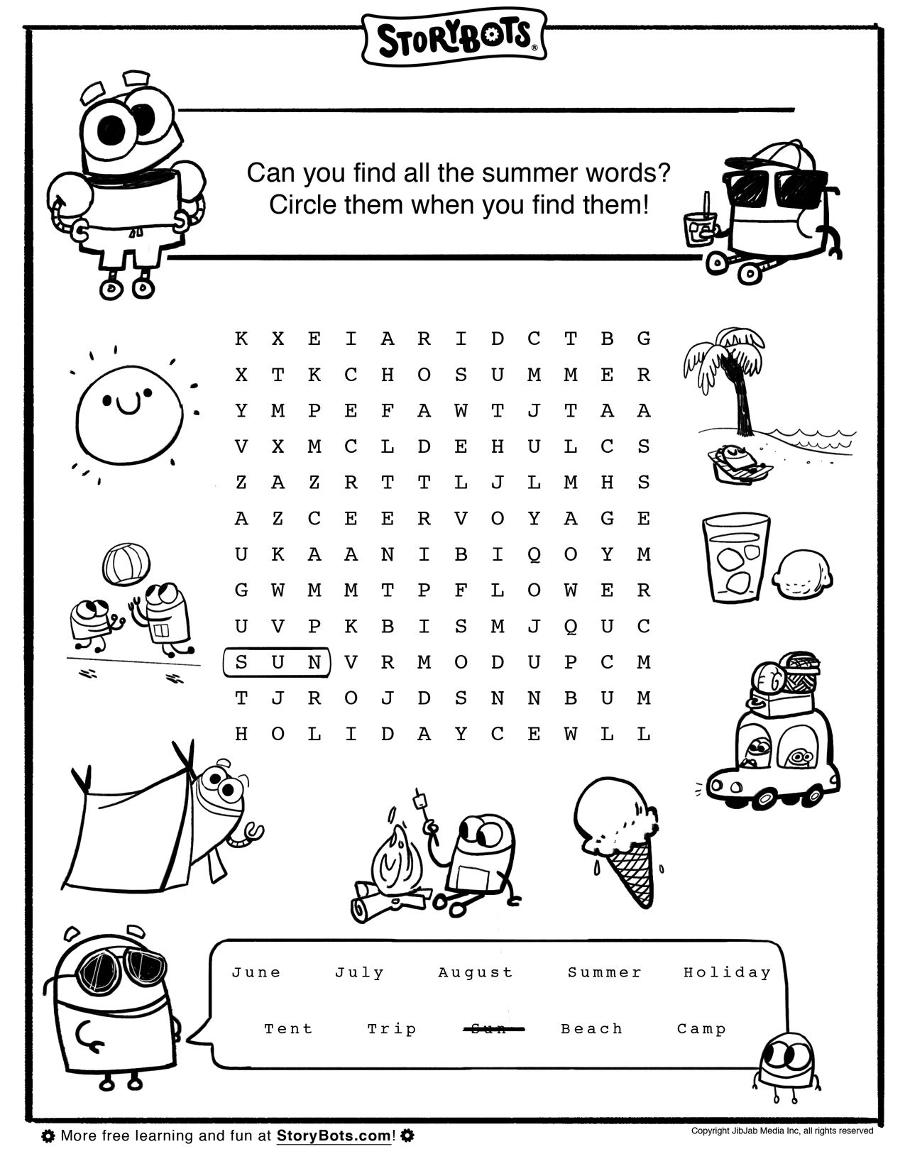 Free Printable Summer Worksheets Printable Yearly Calendar