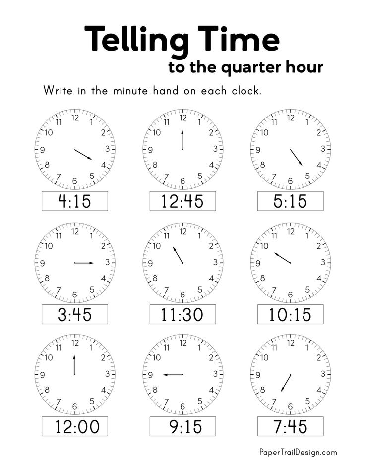 Free Printable Telling Time Worksheets Paper Trail Design In 2022 