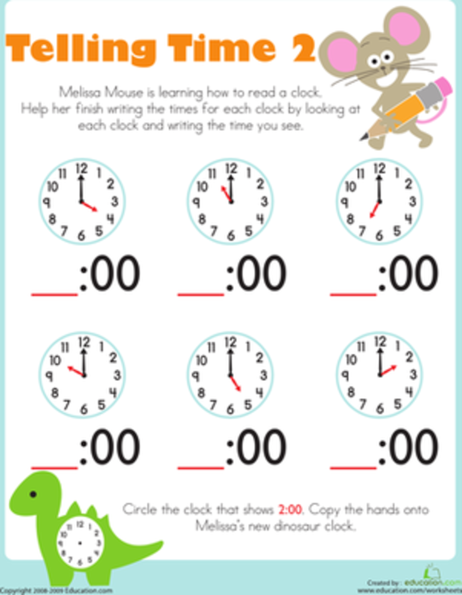 Free Printable Telling Time Worksheets