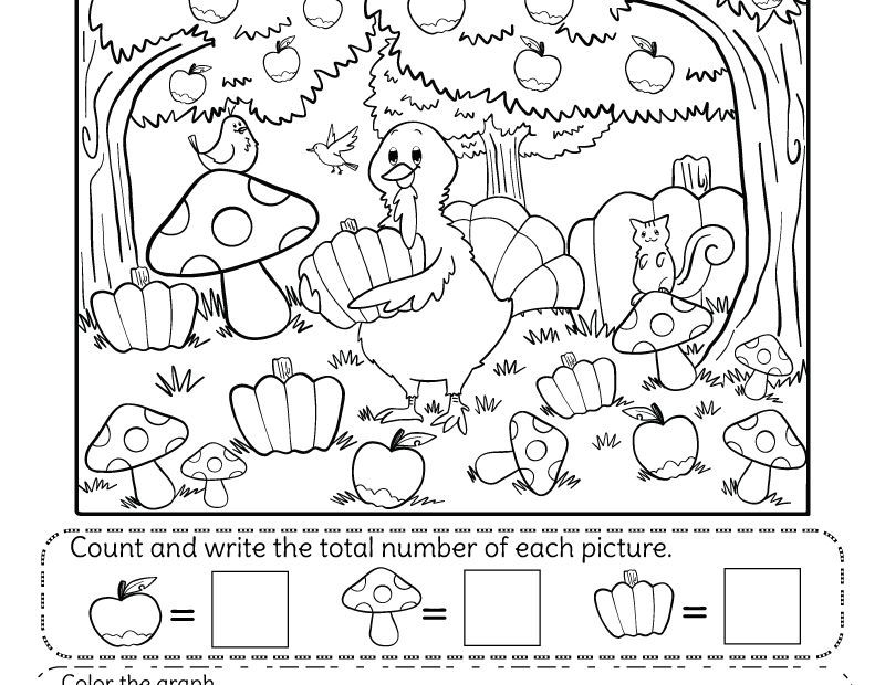 Free Printable Thanksgiving Counting Worksheet
