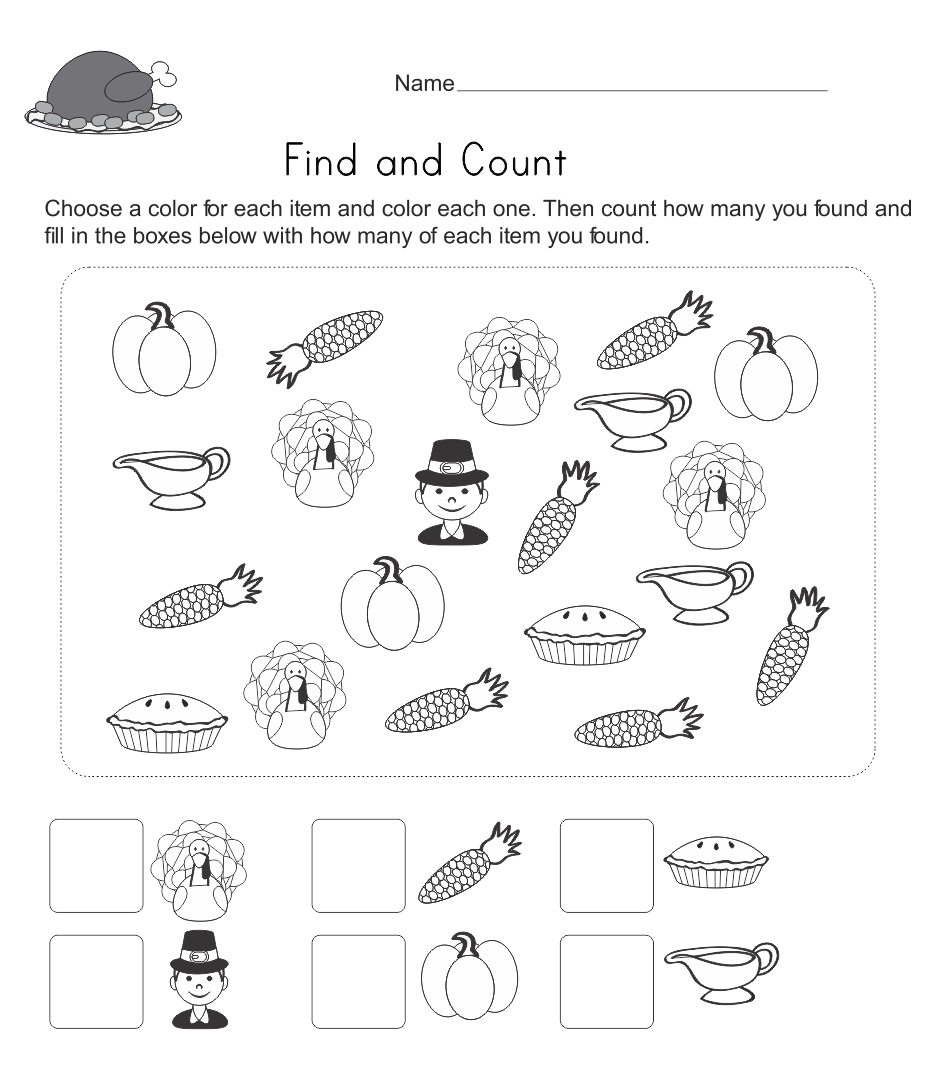 Free Printable Thanksgiving Math Worksheets