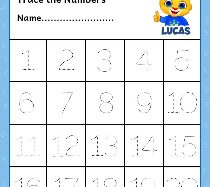 Free Printable Tracing Numbers 1 20 Worksheets Pdf Www inf inet