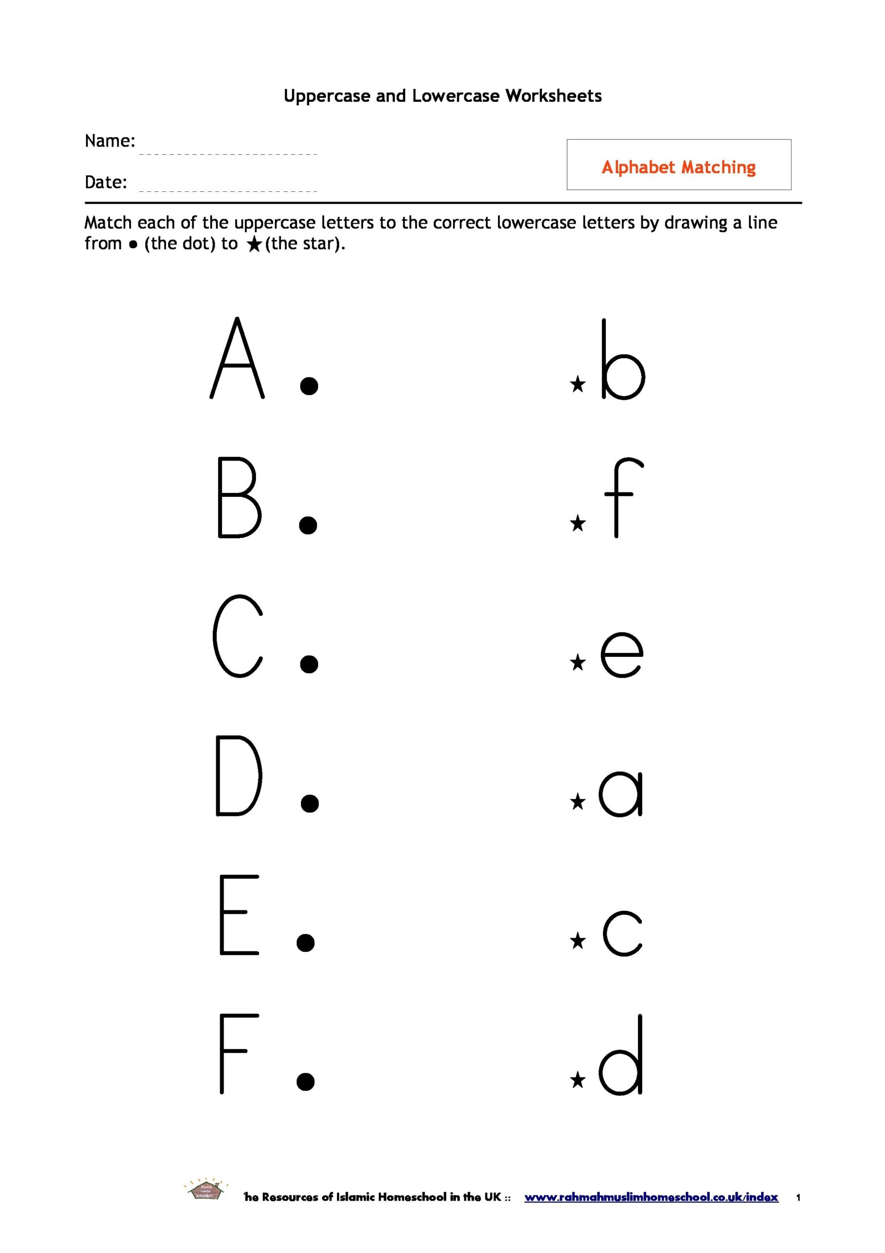 Free Printable Uppercase And Lowercase Letters Worksheets Pdf 