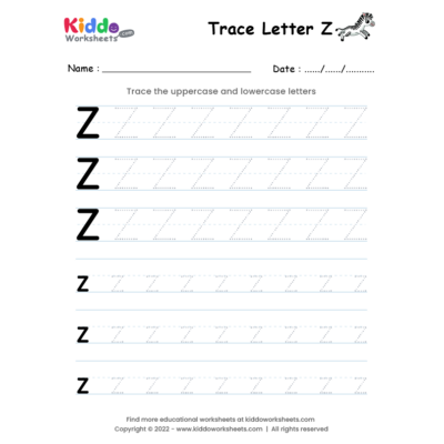 Free Printable Uppercase Letter Tracing Worksheet Kiddoworksheets 