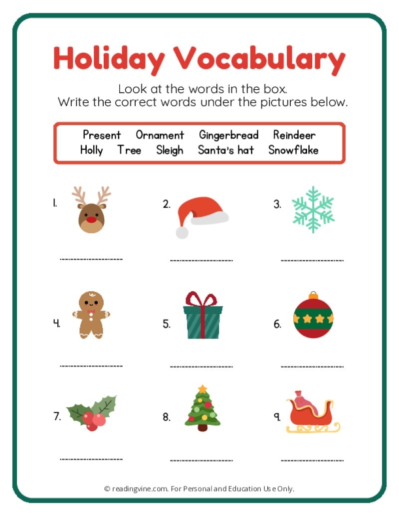 Free Printable Xmas Worksheets Download Free Printable Xmas Worksheets 