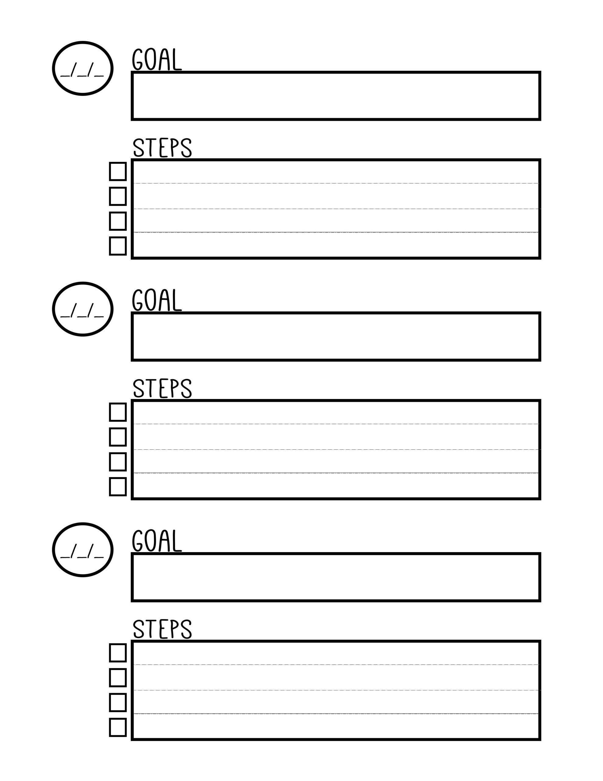 Goal Setting Worksheets Koran sticken co Printable Goal Setting 