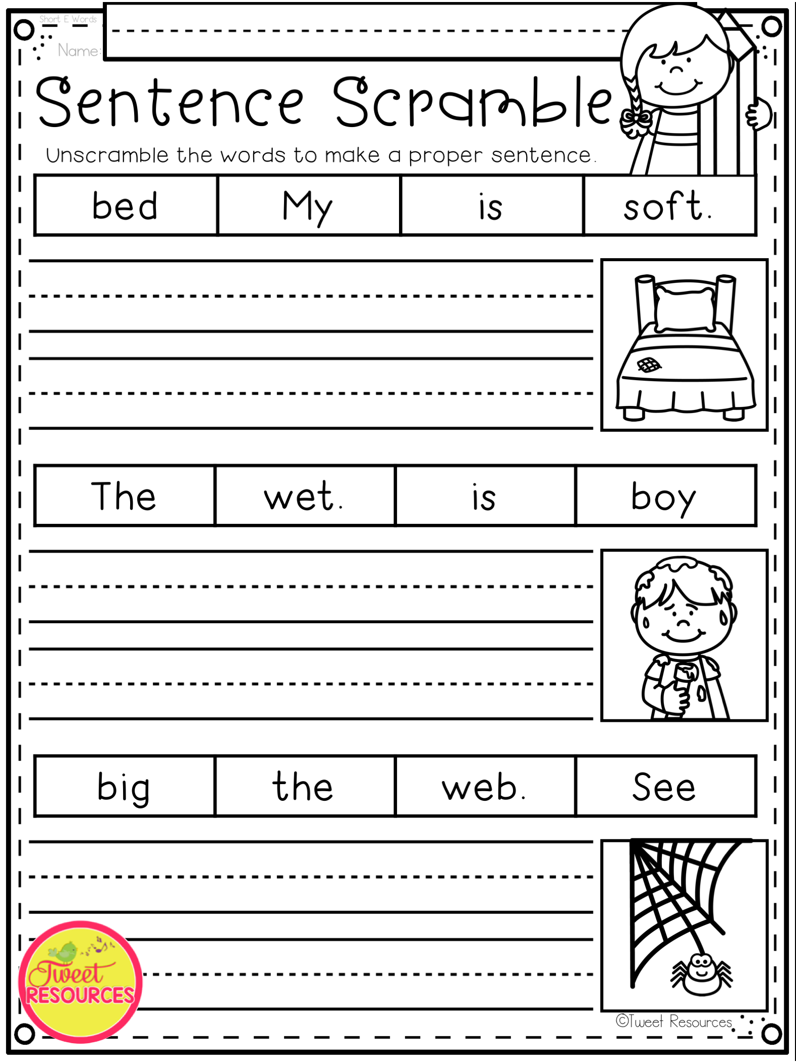 Grade 1 Writing Worksheets