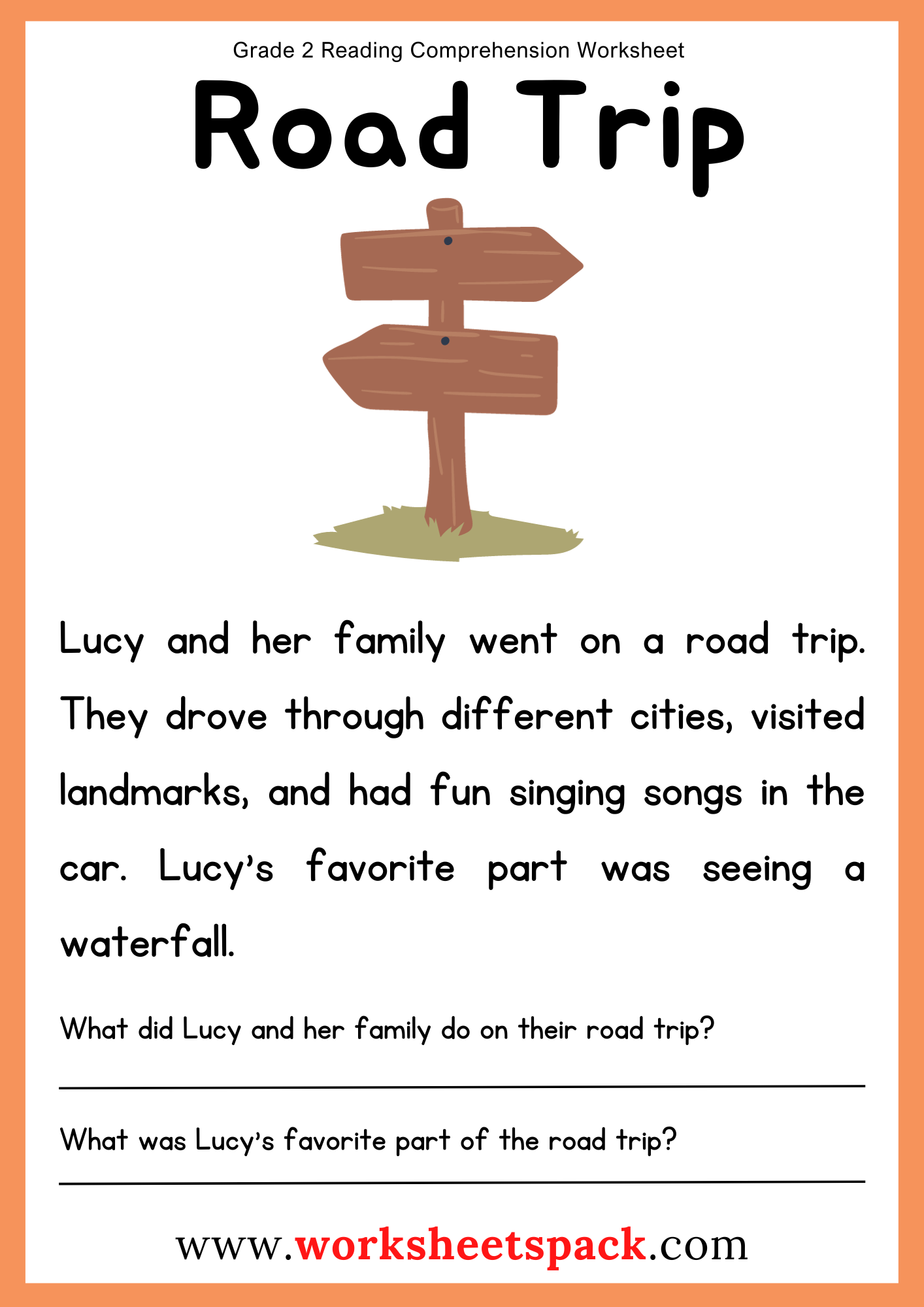 Grade 2 Reading Comprehension Worksheets Worksheetspack