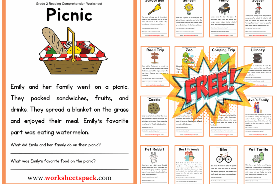 Grade 2 Reading Comprehension Worksheets Worksheetspack