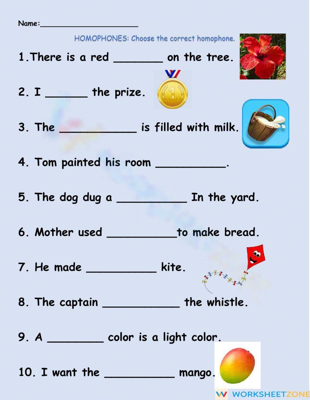 Grade 3 Homophones Worksheet PDF Worksheets Library