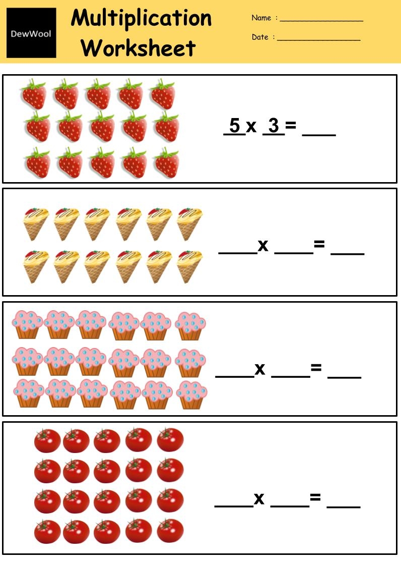 Grade 3 Multiplication Worksheets DewWool