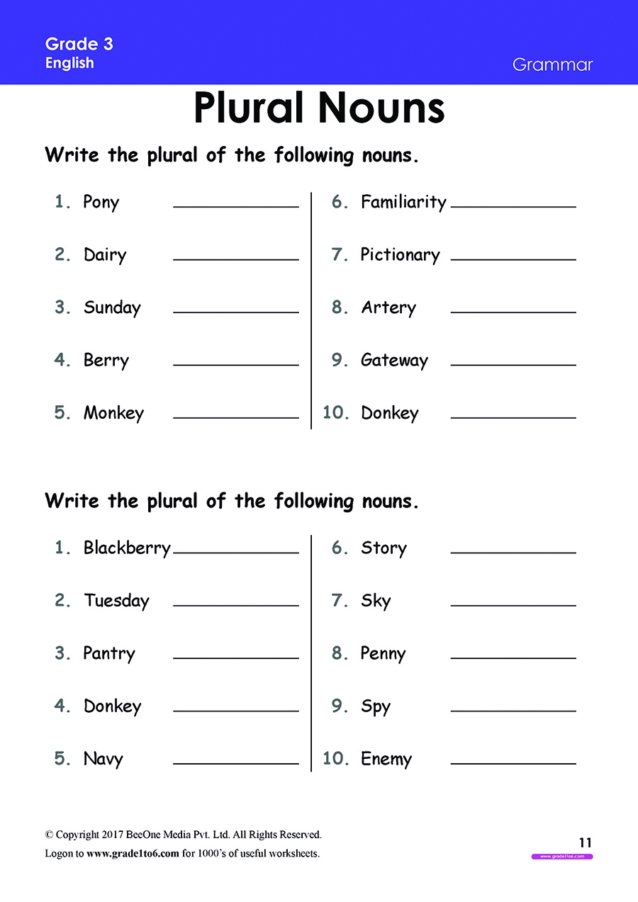 Grammar Worksheet For Grade 3 Grammar Worksheet For Grade 3