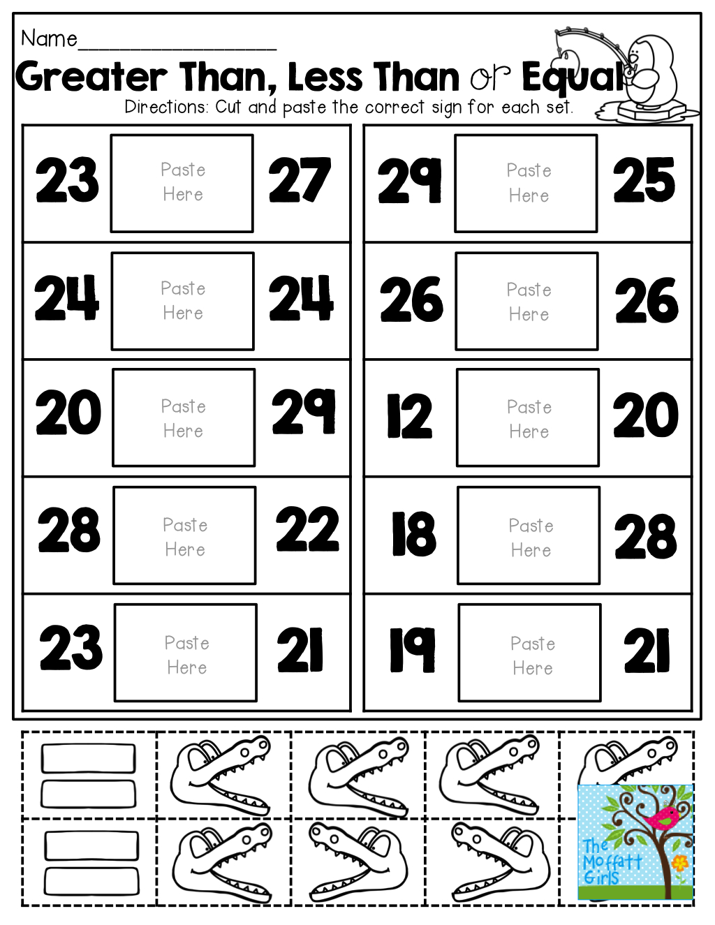 Greater Than Less Than Worksheets Free Printable Printable Worksheets