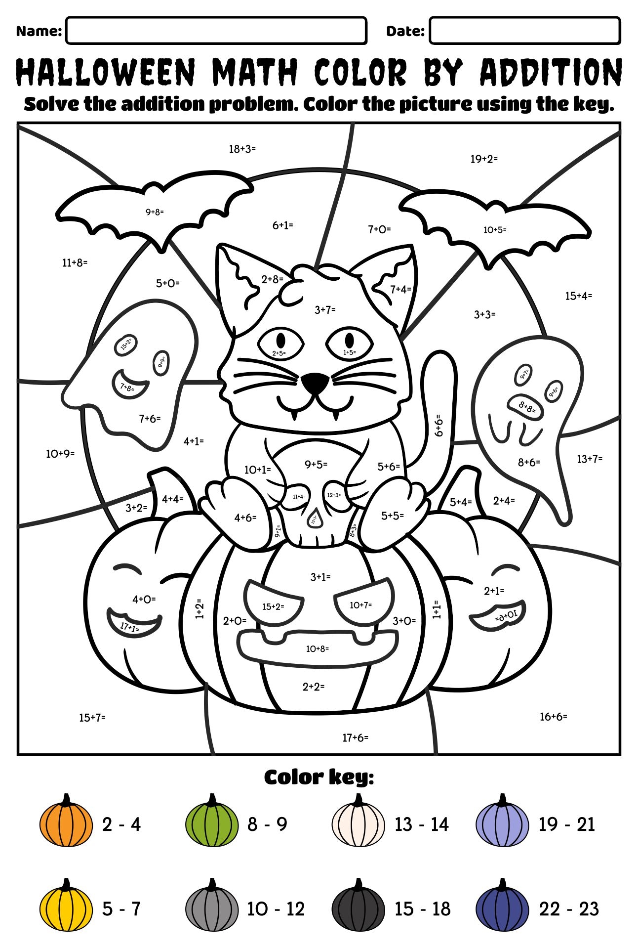 Halloween Math Worksheets 15 Free PDF Printables Printablee