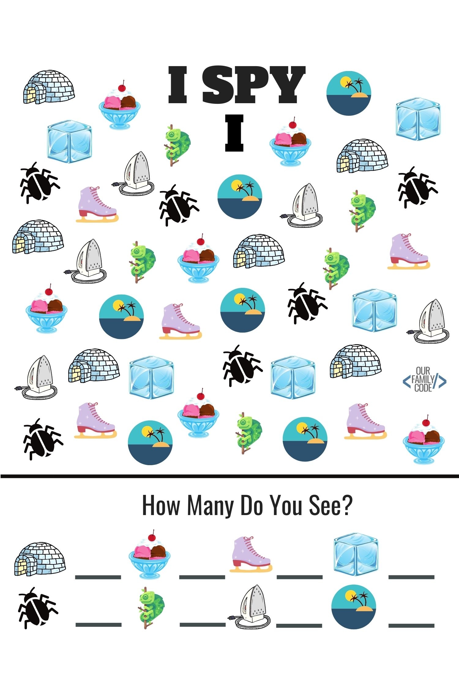 I Spy Printable Worksheets