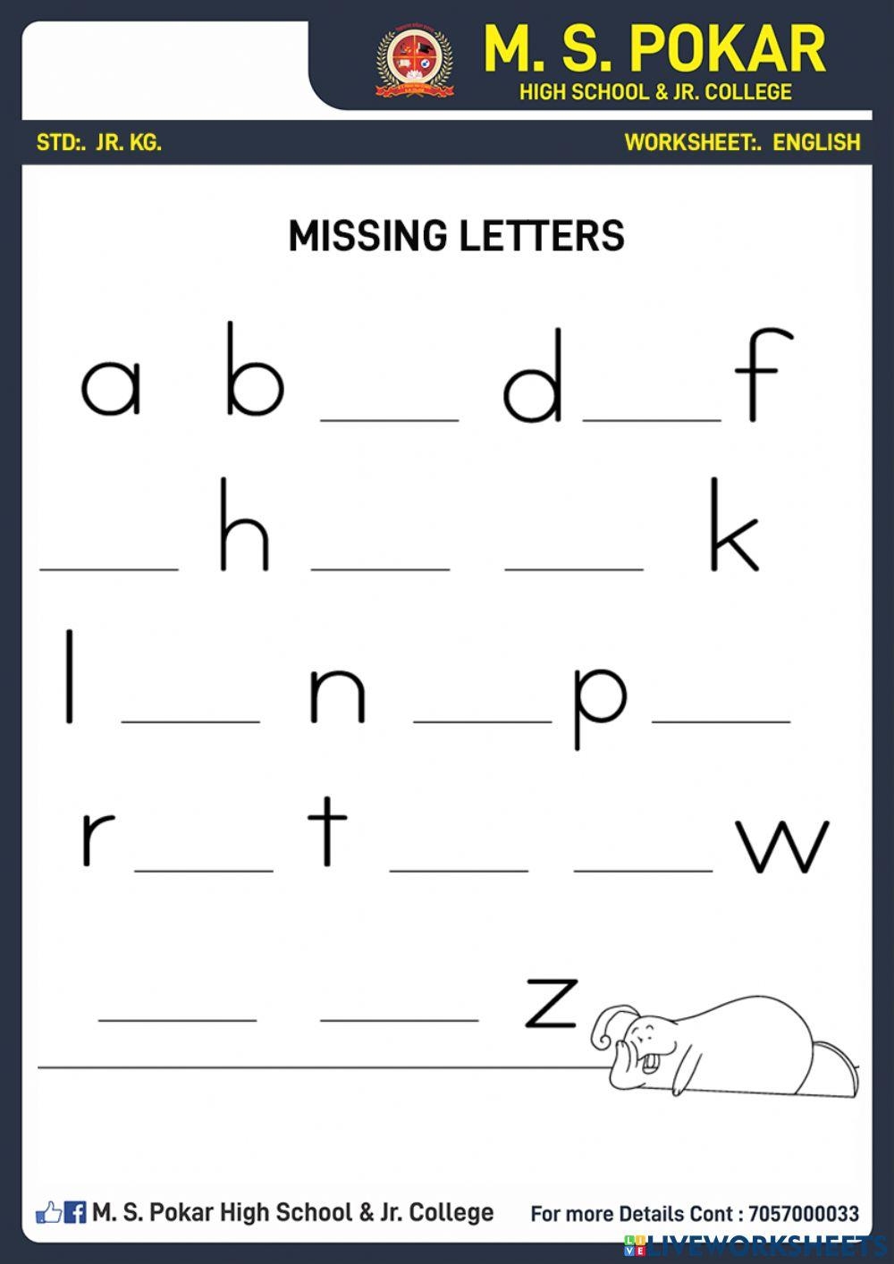 Jr KG English Worksheets Worksheets Library