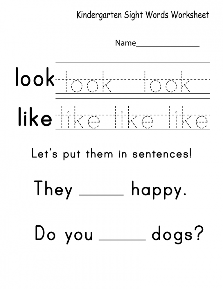 Kg Worksheets Printable K5 Worksheets