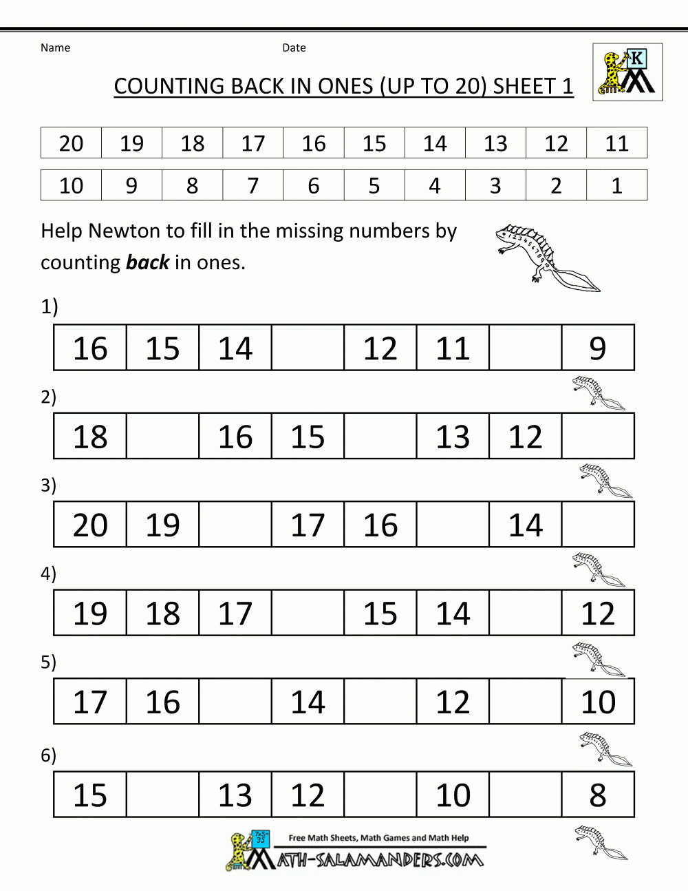Kindergarten Counting Worksheets Sequencing To 25 Free Printable 