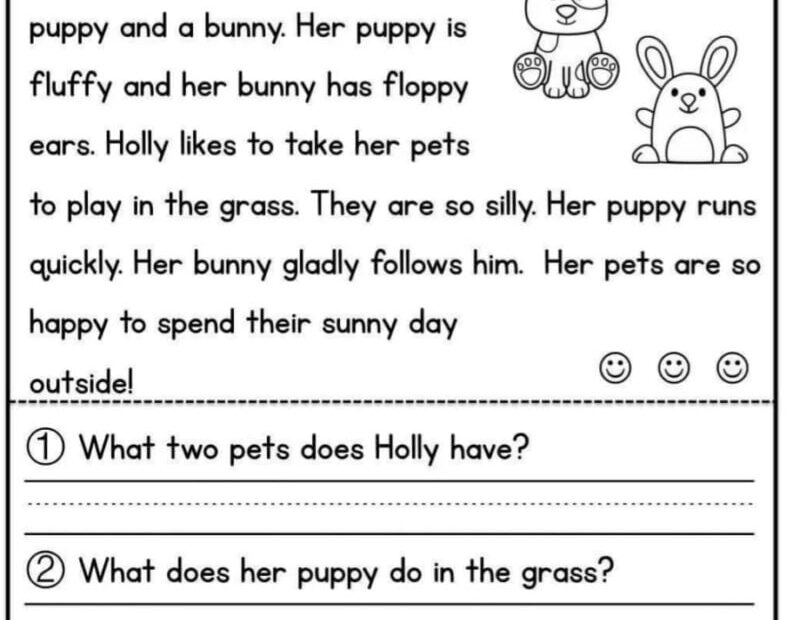 Kindergarten Worksheets Reading Reading Worksheet Printable