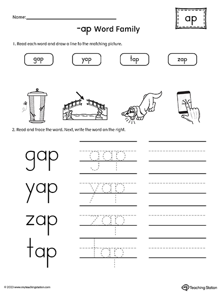 Kindergarten Writing Printable Worksheets MyTeachingStation 