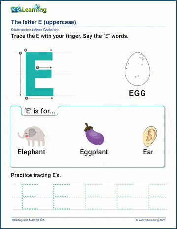Letter E Worksheet Infoupdate