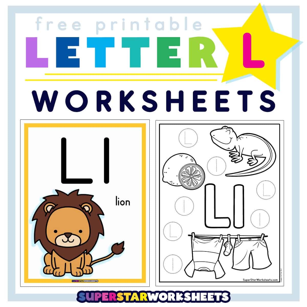 Letter L Worksheet Superstar Worksheets