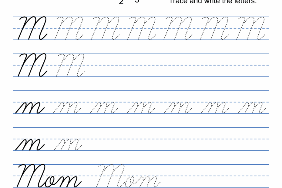 Letter M Handwriting Worksheet Free Printable Infoupdate