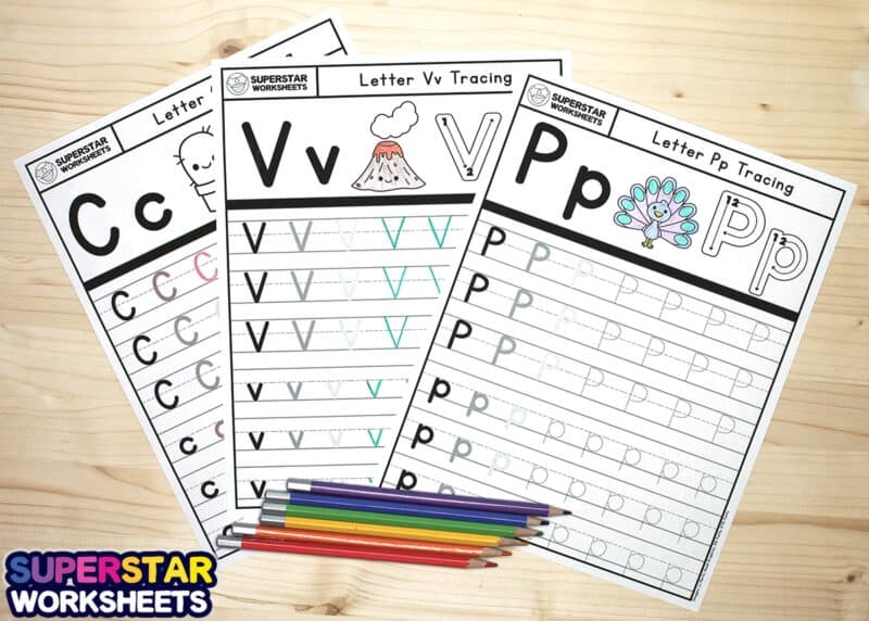 Letter Tracing Worksheets Superstar Worksheets