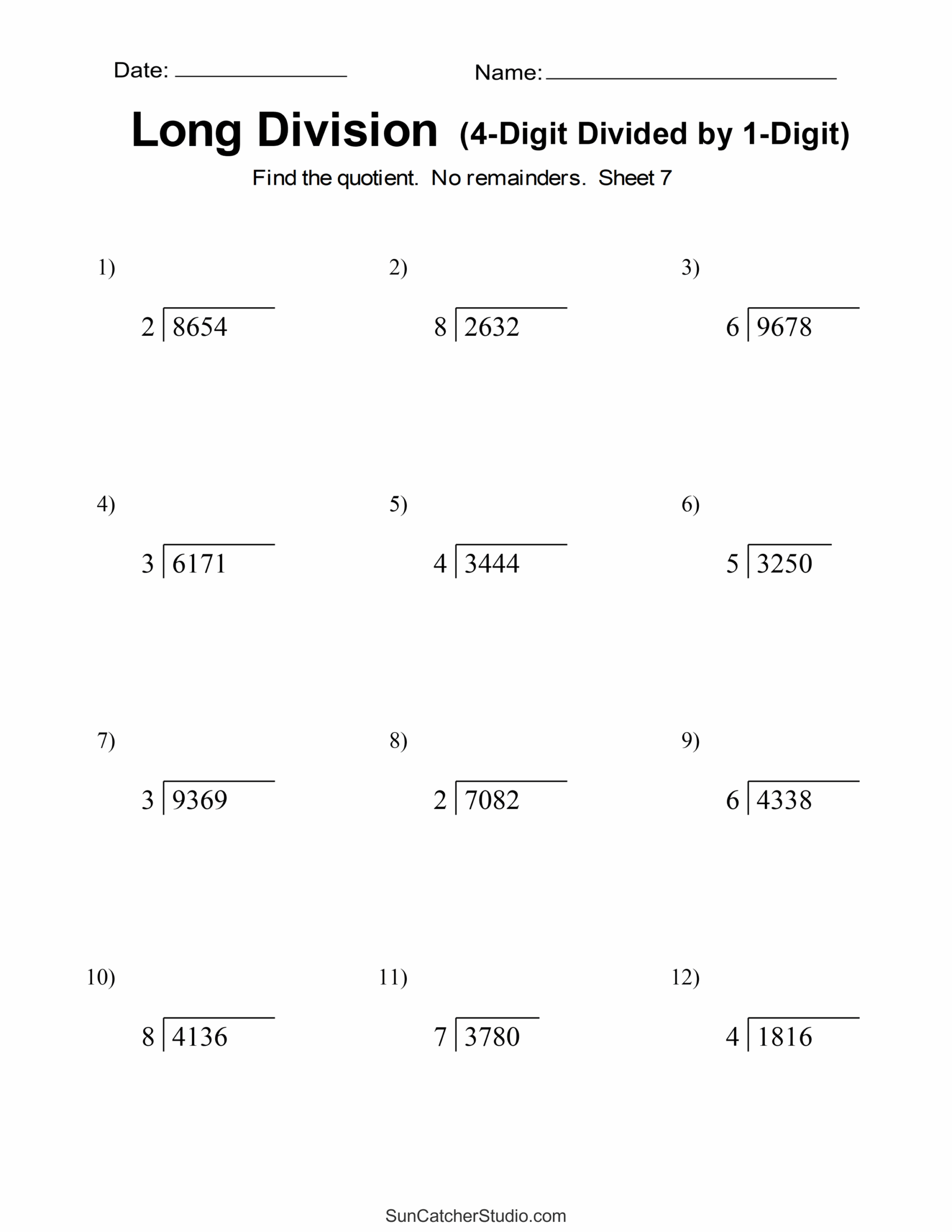 Long Division Worksheets Problems Free Printable Math Drills Free Long Division Worksheets Problems Free Printable Math Drills Free