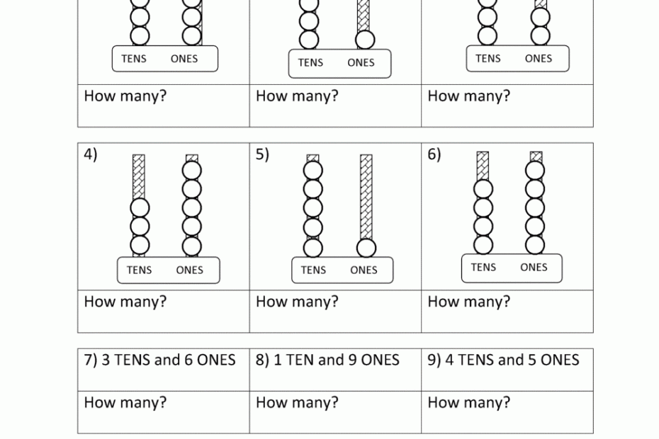 Math Place Value Worksheets 2 Digit Numbers