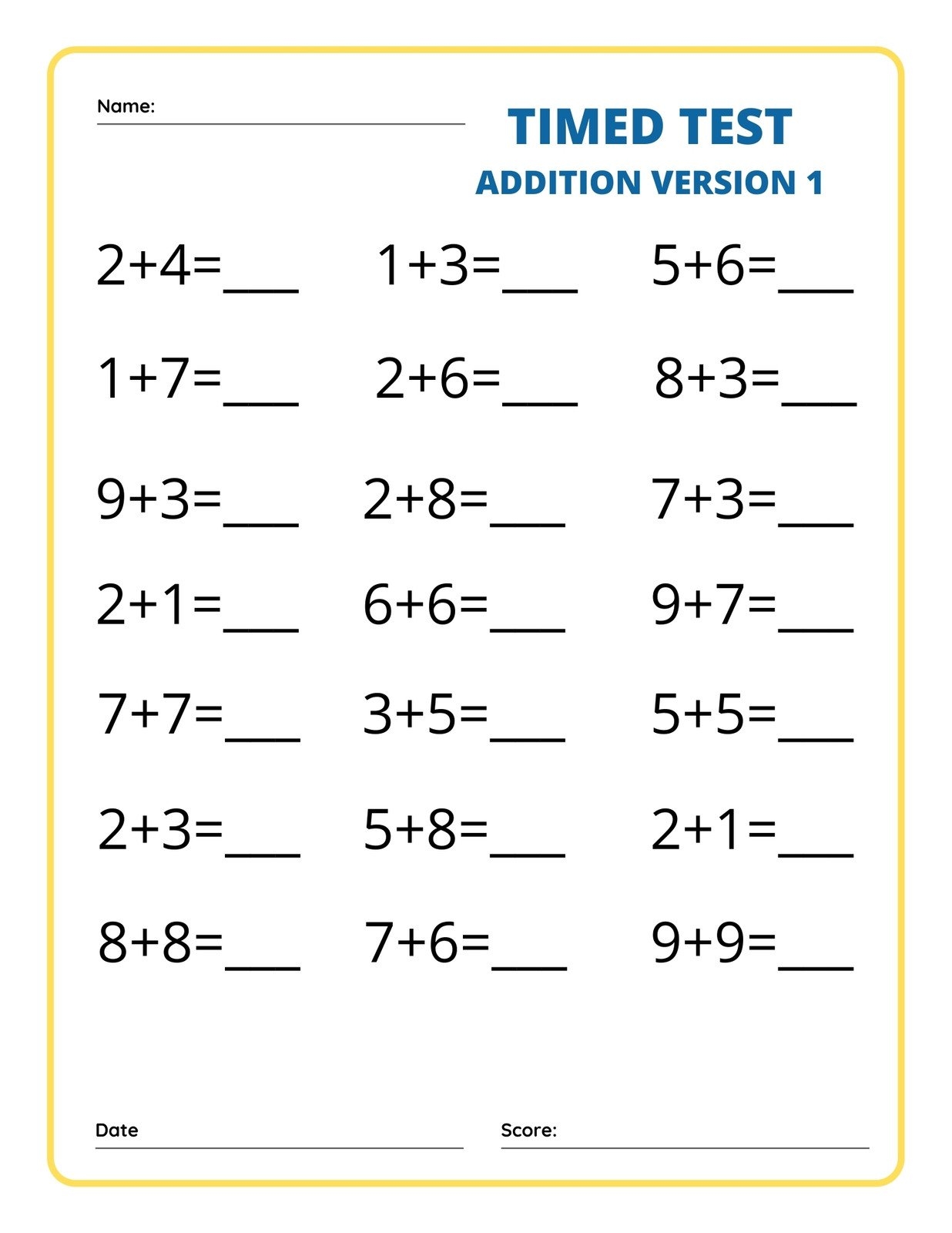 Math Worksheet Free Printable PDF For Kids Worksheets Library