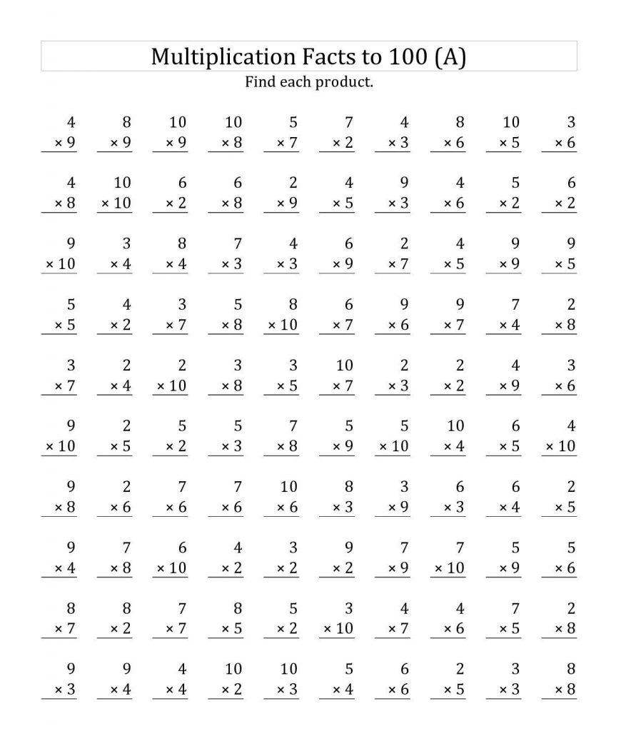 Math Worksheets For 3Rd Graders Printable