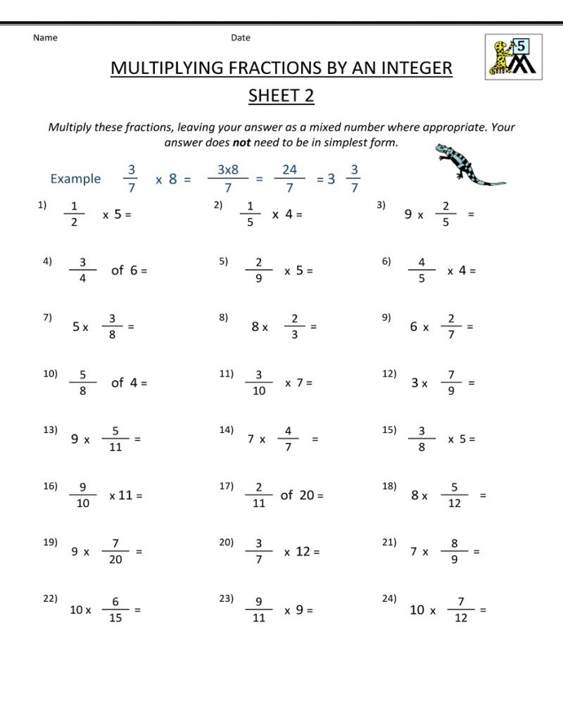 Math Worksheets For 5th Graders Free Printable