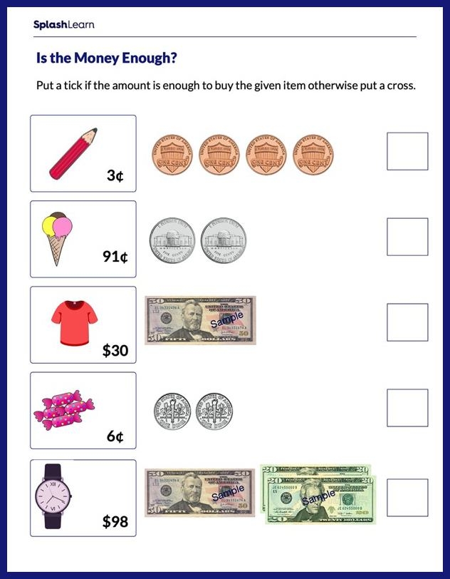 Money Worksheets Free Printable Math PDFs EdHelper Worksheets 