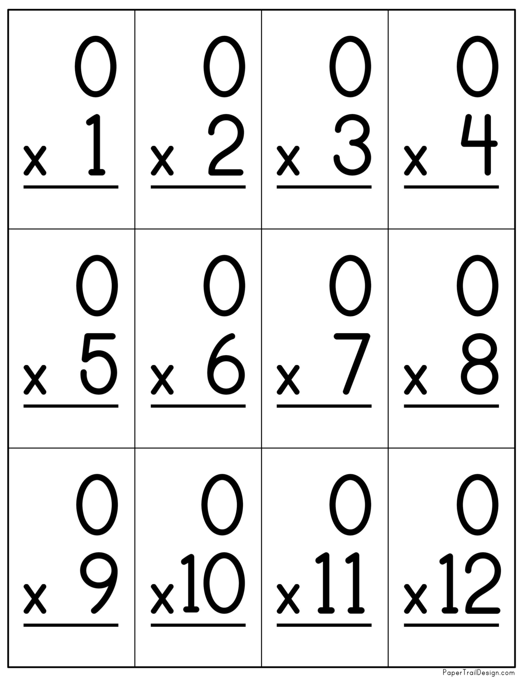 Multiplication By Zero Worksheets Printable Printable Worksheets