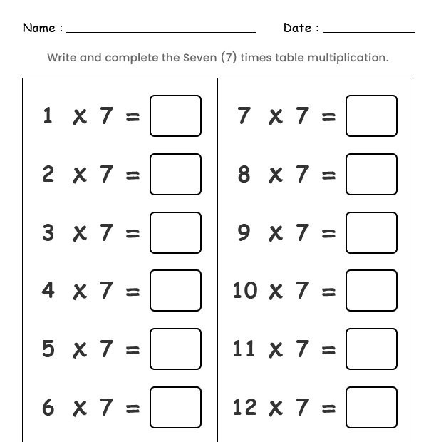 Multiplication Table Worksheet Printable Pdf Cabinets Matttroy