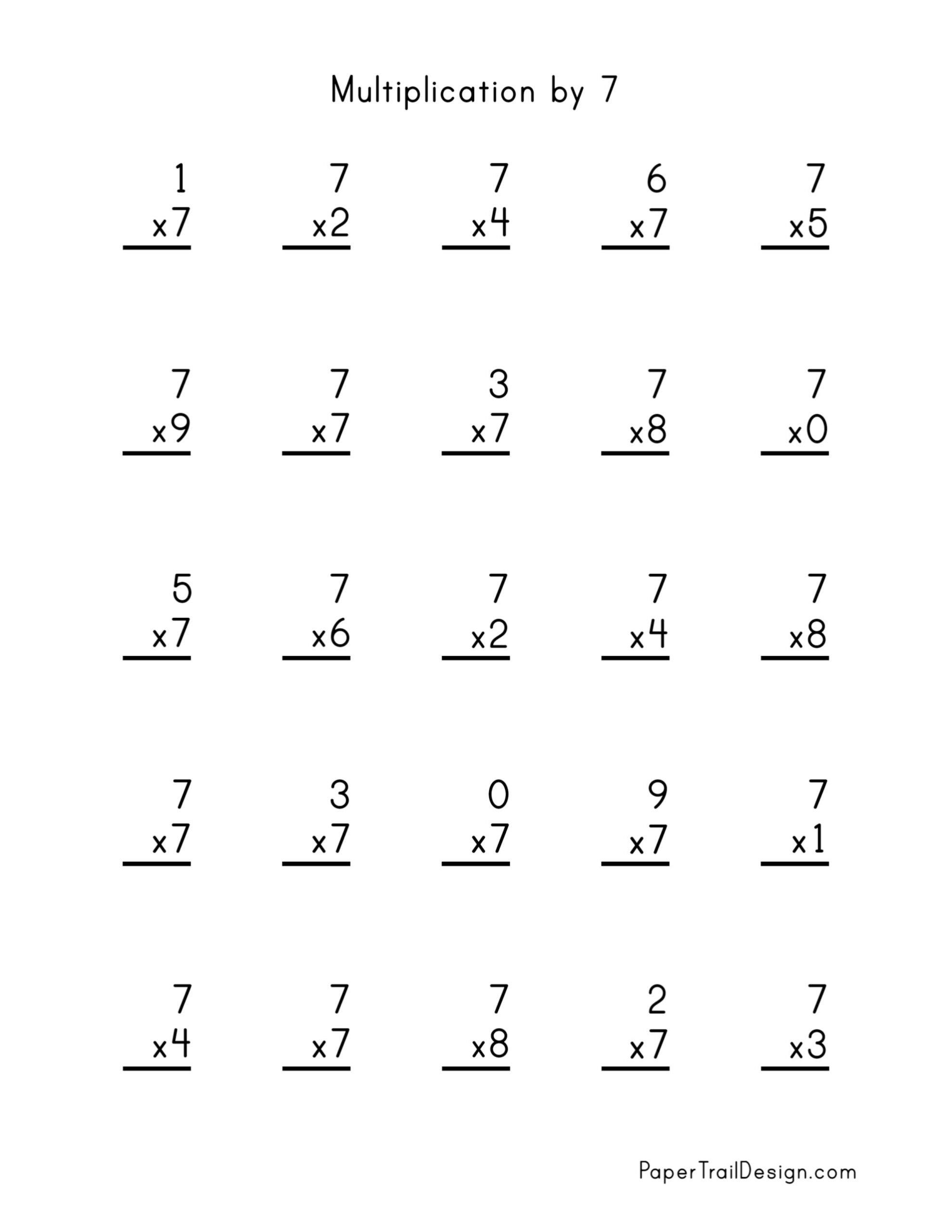 Multiplication Worksheet Grade 3 Worksheets For Kindergarten