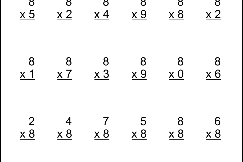 Multiplication Worksheets Free Grade 6 Printable Worksheets