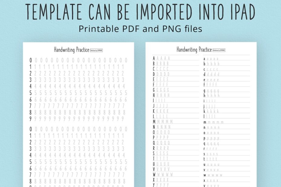 Neat Handwriting Practice Sheets DIYmini8