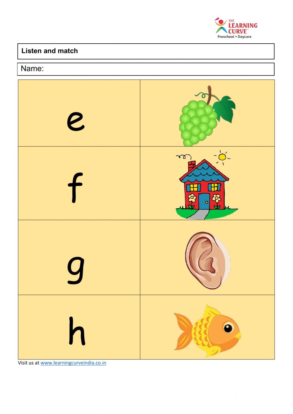 Nursery Worksheets English Language Worksheets