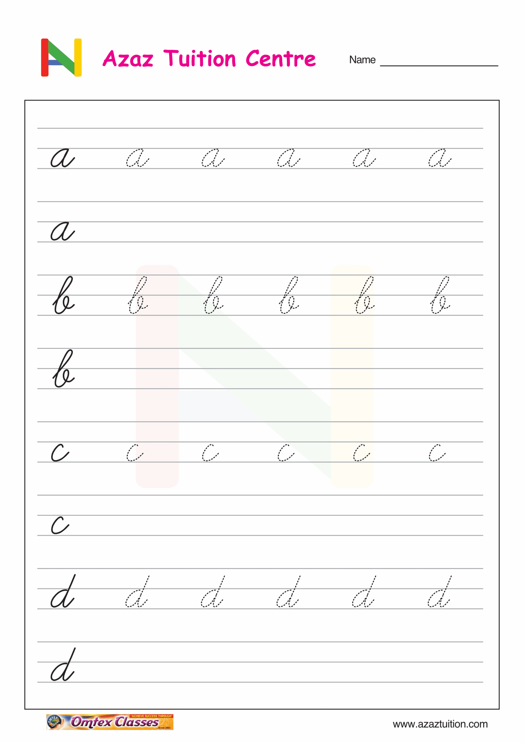 OMTEX CLASSES CURSIVE WRITING SMALL LETTERS PRACTICE WORKSHEETS FOR KIDS OMTEX CLASSES CURSIVE WRITING SMALL LETTERS PRACTICE WORKSHEETS FOR KIDS