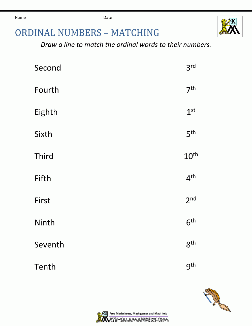 Ordinal Numbers Worksheet Grade 1 Worksheet List Images