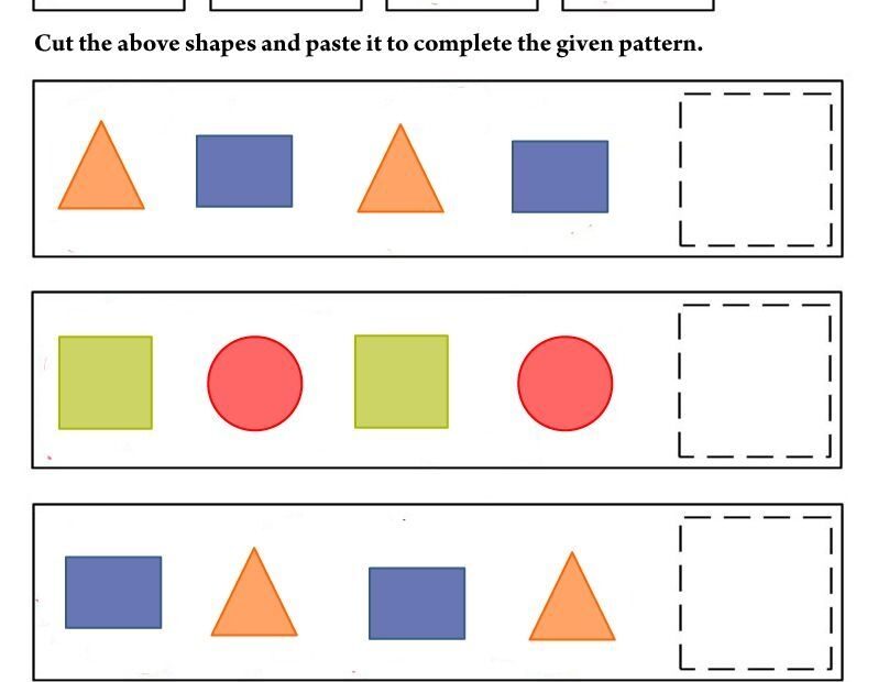 Pattern Worksheet For Preschool