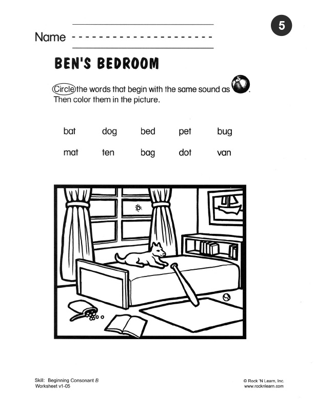 Phonics worksheet 05 Phonics worksheet 05