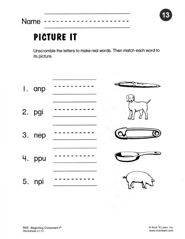 Phonics worksheet 13 Phonics worksheet 13